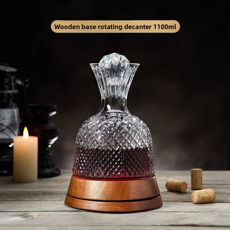 Crystal glass wine decanter