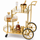 The Chateau three-tier gold mirror trolley — luxury gold bar cart with mirrored shelves, Australia