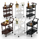 The Windsor classic solid wood beverage trolley — natural timber bar cart Australia