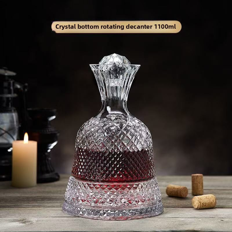 Crystal glass wine decanter