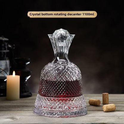 Crystal glass wine decanter