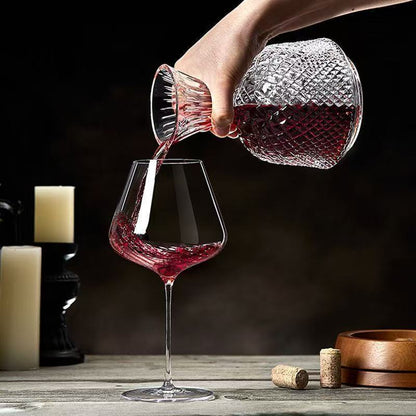 Crystal glass wine decanter