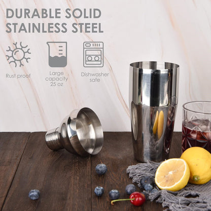The Mixologist 12-Piece Bartender Kit with Bamboo Stand