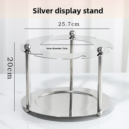 Vertical-Striped Metal White Wine Ice Bucket, Model Room Soft Decoration Accessories
