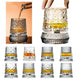 Rotating Base Crystal Whiskey Glasses — Set of 2