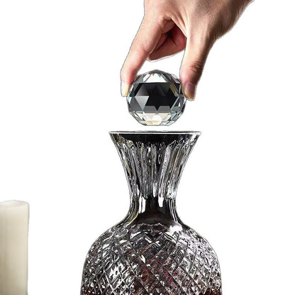 Crystal glass wine decanter