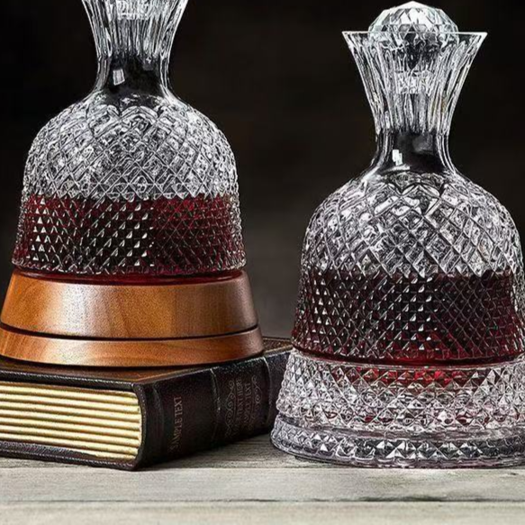 Crystal glass wine decanter