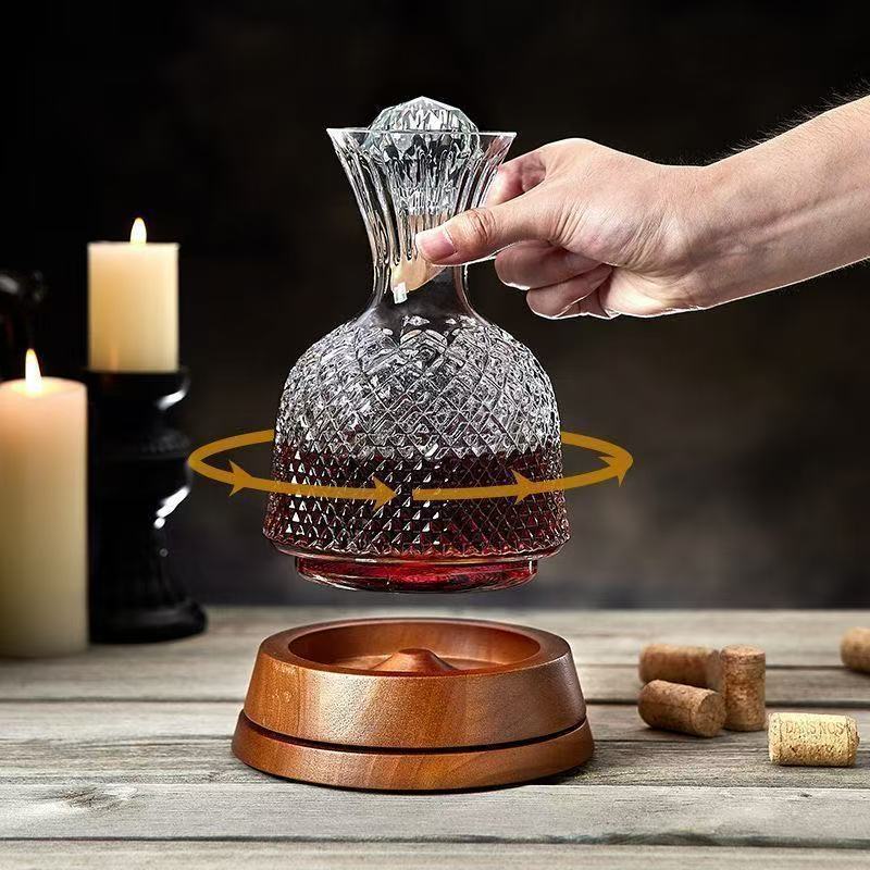Crystal glass wine decanter