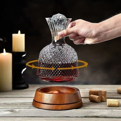 Crystal glass wine decanter