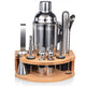 The Mixologist 12-Piece Bartender Kit with Bamboo Stand