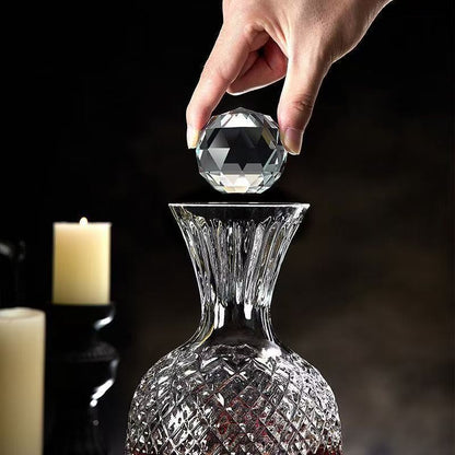 Crystal glass wine decanter