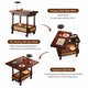 Kyoto bamboo folding side cart — three configuration modes shown side by side