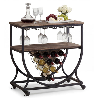 The Barossa Nordic iron drinks trolley — black iron bar cart Australia, Scandinavian style
