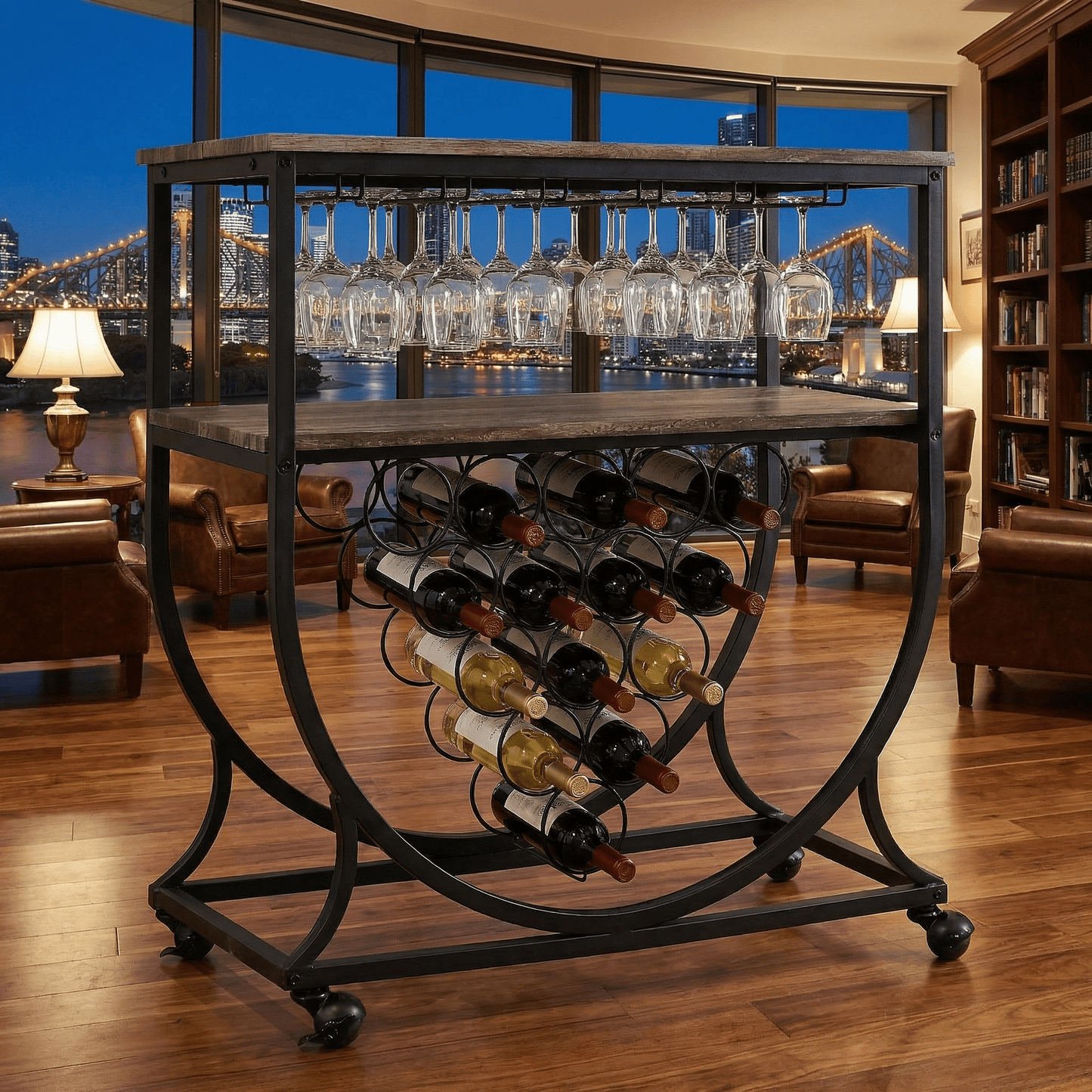 The Barossa drinks trolley in dining room — Scandi bar cart Australia