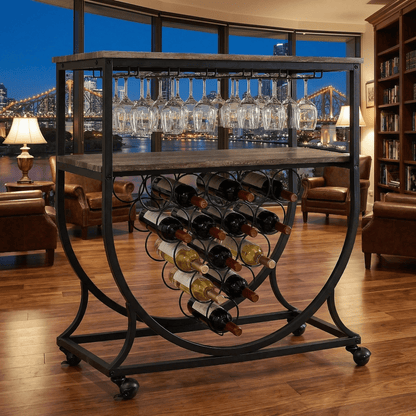 The Barossa drinks trolley in dining room — Scandi bar cart Australia