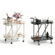 The Brighton two-tier metal service cart — balck and white bar cart Australia, elegant serving trolley