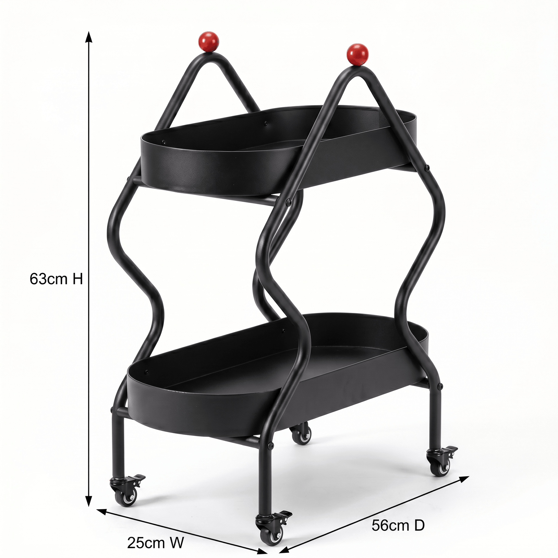 The Glebe artisan iron side cart — handcrafted black iron bar trolley Australia