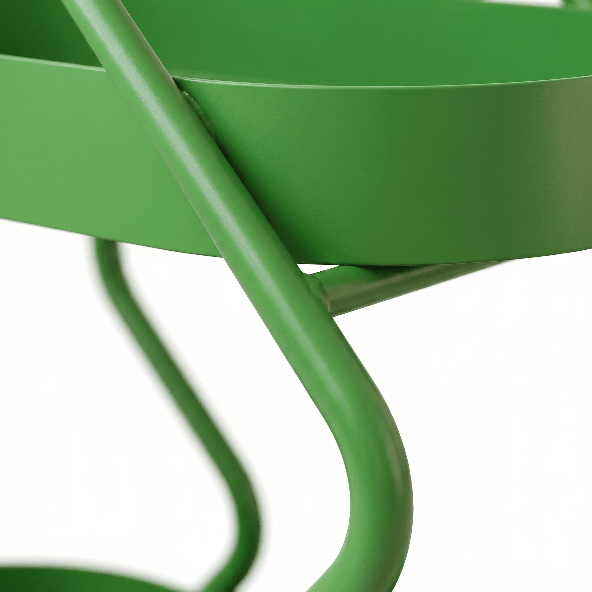 Close-up of the Glebe Artisan Iron Side Cart’s green iron frame and coastal deco styling in a stylish home bar trolley setting