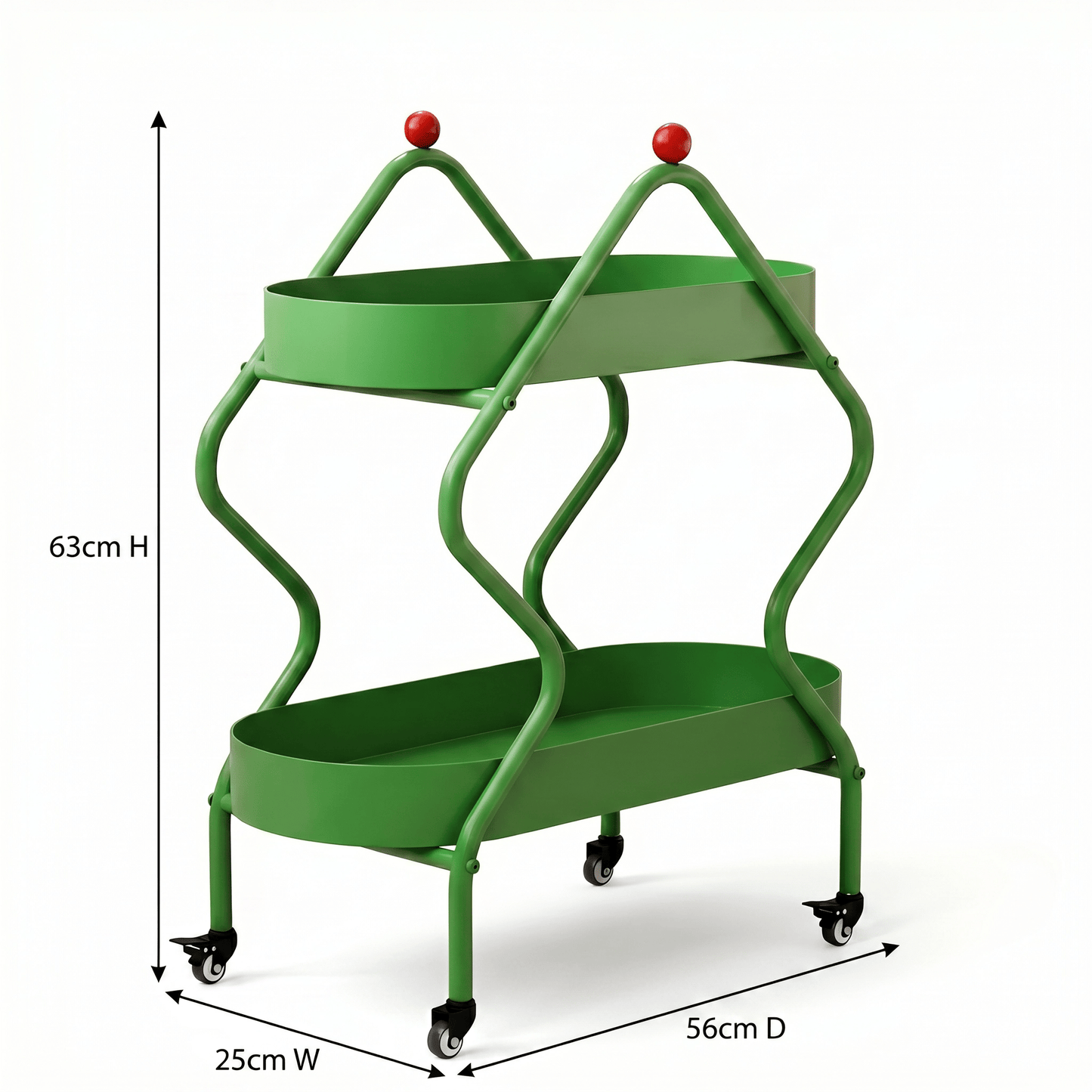 The Glebe iron cart in living room — premium artisan drinks trolley Australia
