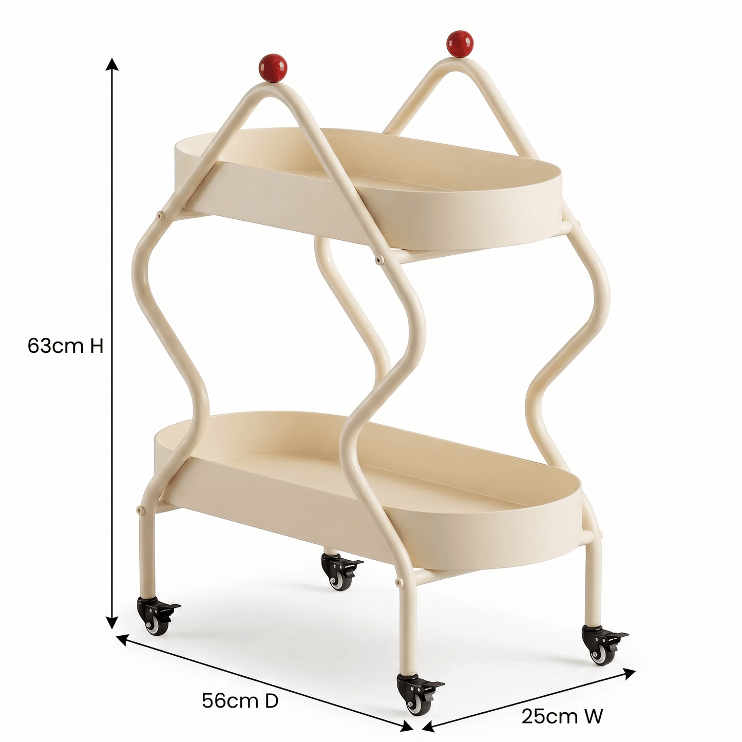 The Glebe iron cart in living room — premium artisan drinks trolley Australia