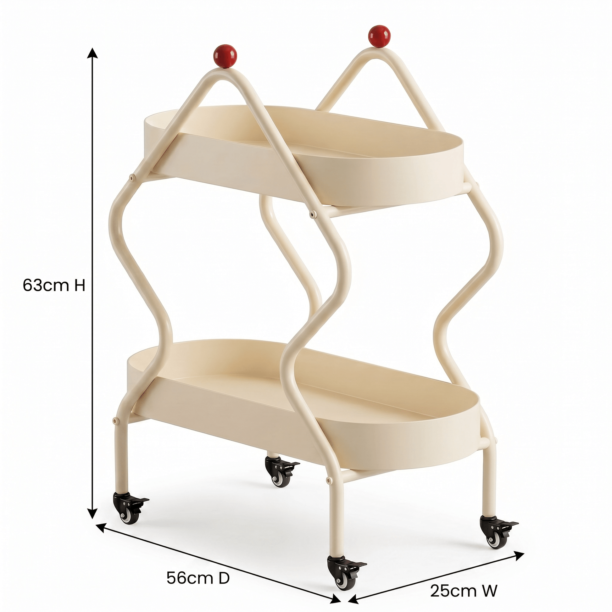 The Glebe iron cart in living room — premium artisan drinks trolley Australia