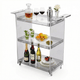 The Lumière clear acrylic drinks trolley — transparent acrylic bar cart Australia