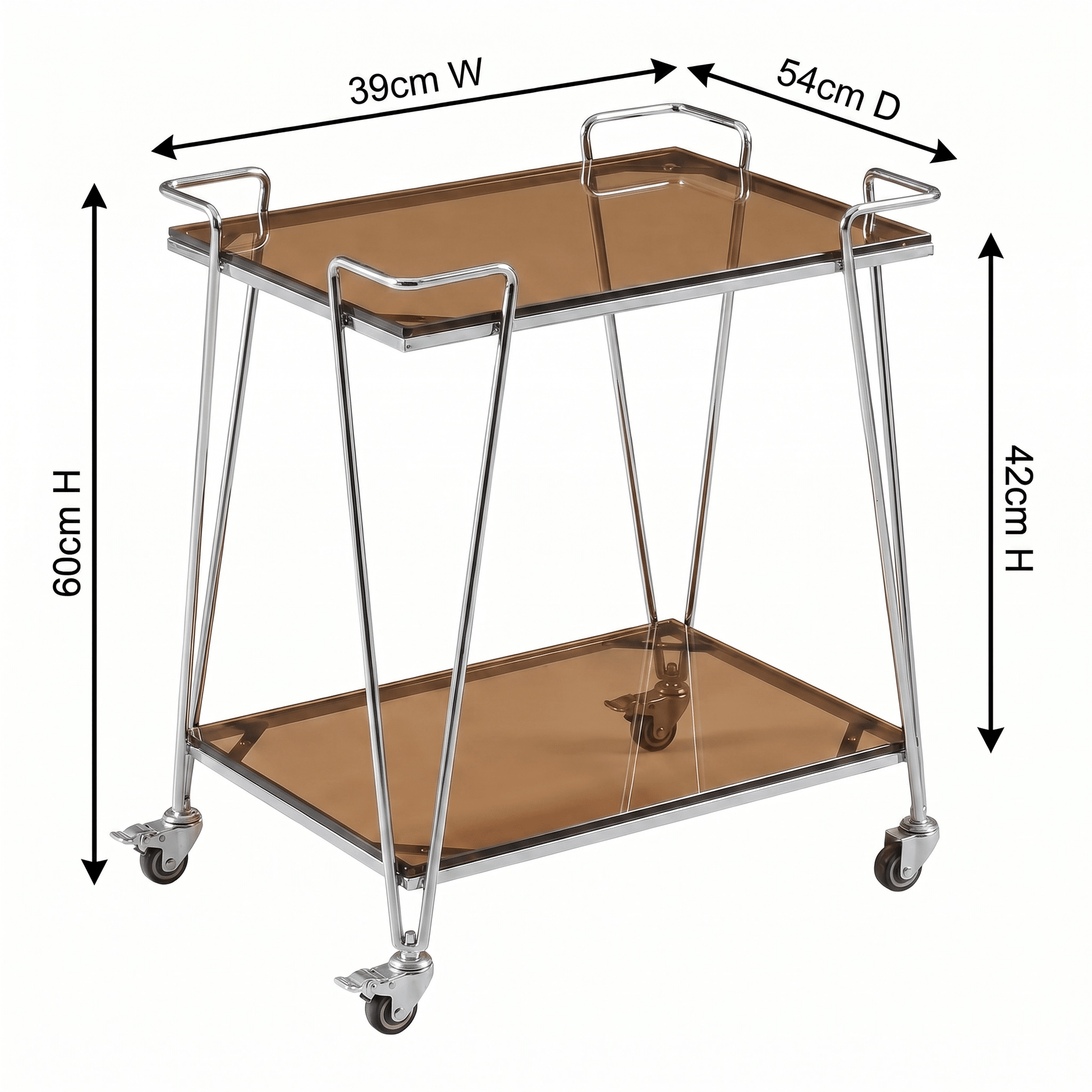 he Neutral Bay glass trolley in apartment — contemporary bar cart Australia
