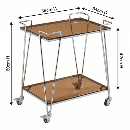 he Neutral Bay glass trolley in apartment — contemporary bar cart Australia