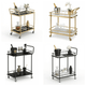 The Subiaco Nordic service trolley — white Scandinavian bar cart Australia, minimalist design