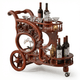 The Tasman ornate wood bar trolley — carved timber drinks cart Australia, traditional style