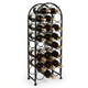 The Yarra Glen Arched Iron Wine Rack by Royal Bar Carts, black industrial metal bar cart with modern deco design.